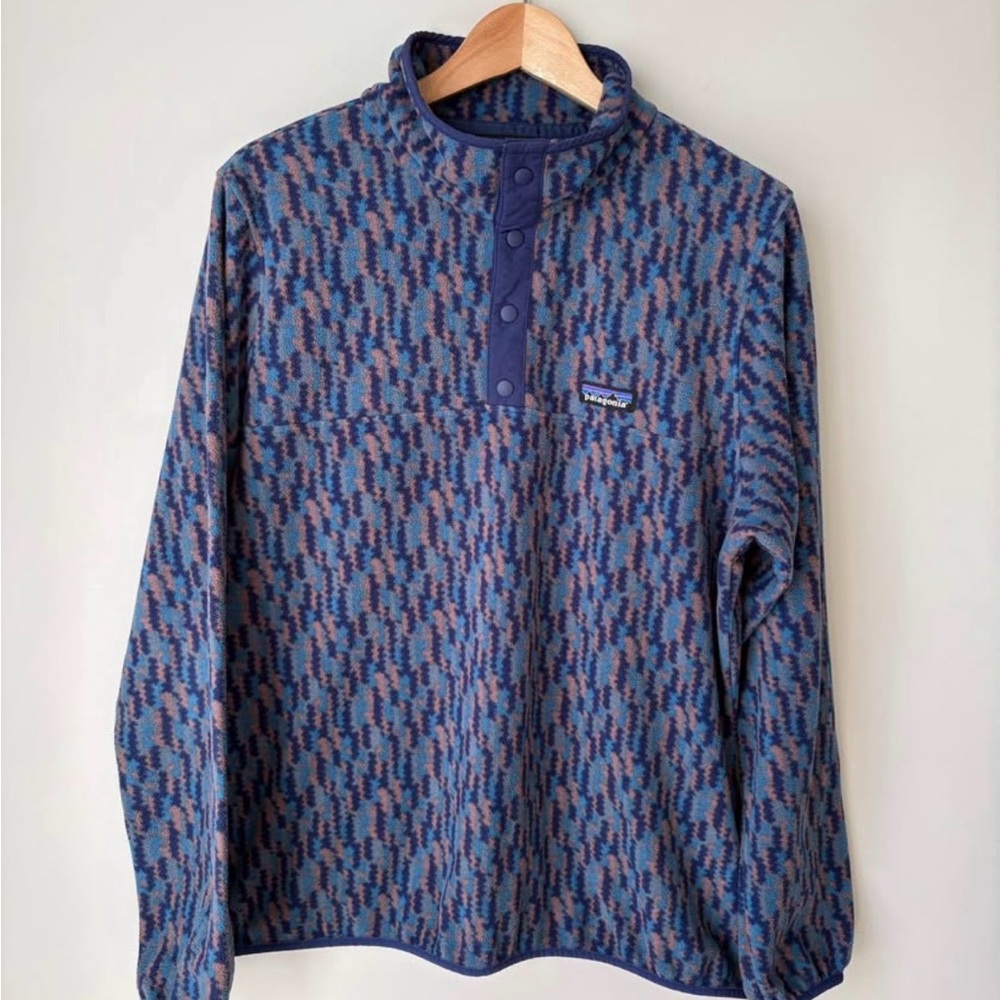 Patagonia Multicolor Patterned Fleece Pullover Mens S/M Size Boys XL